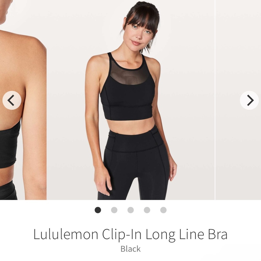lululemon // Clip-In Long Line Bra - Black